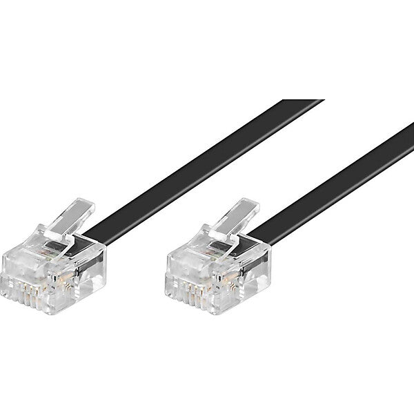 Goobay RJ11 Anschlußkabel 10m,sw,St/St 50319